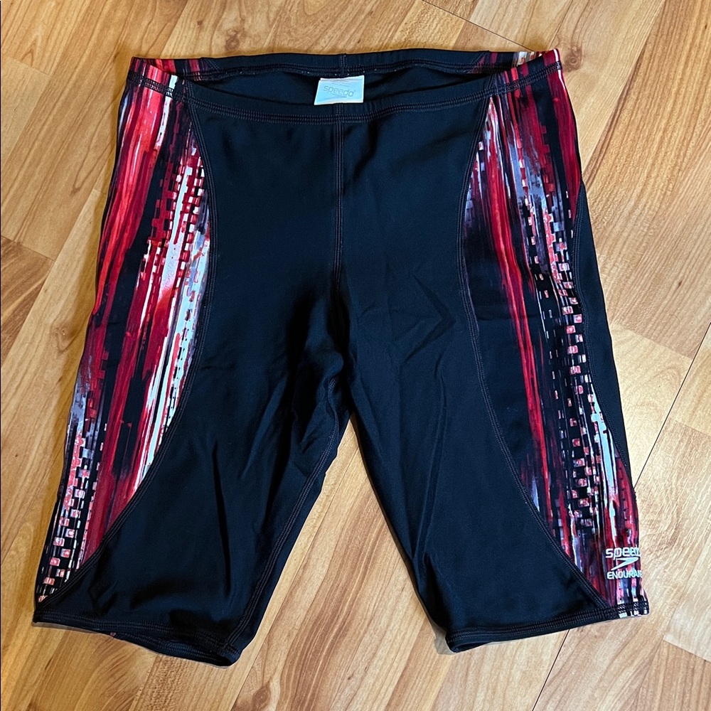 Speedo Black and Red Swim Jammers